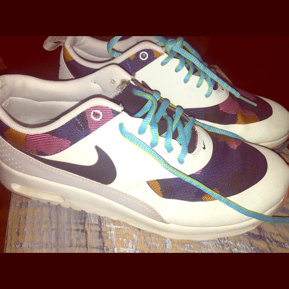 NIKE AIR MAX THEA multi color leather sz 9